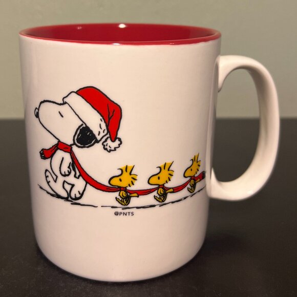 Snoopy & Woodstock PEANUTS Christmas Mug ~ Charles M. Schulz ~ Charlie Brown - Picture 2 of 7